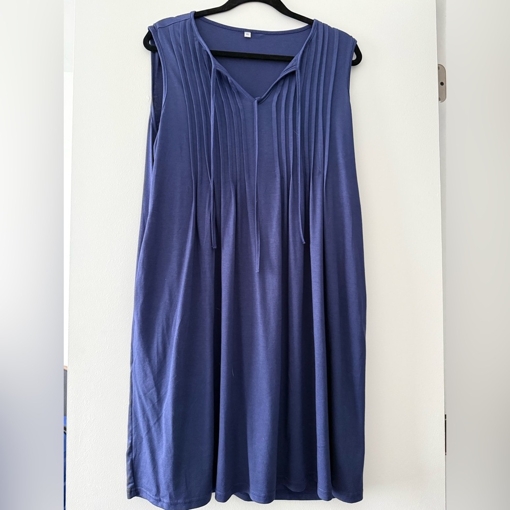 Amazon Women's Blue Sleeveless Dress
